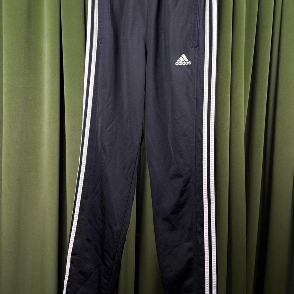 Adidas Primegreen Black White 3 Stripe Track Pants Womens Small